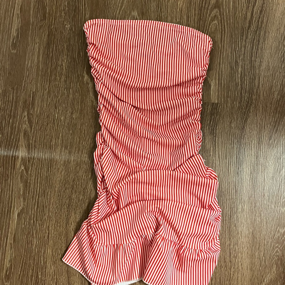 Princess Polly Red and White Striped Mini Dress